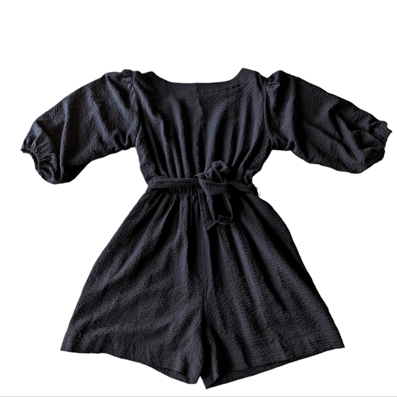 Anthropologie Francesca balloon sleeve romper sz S - Picture 3 of 5